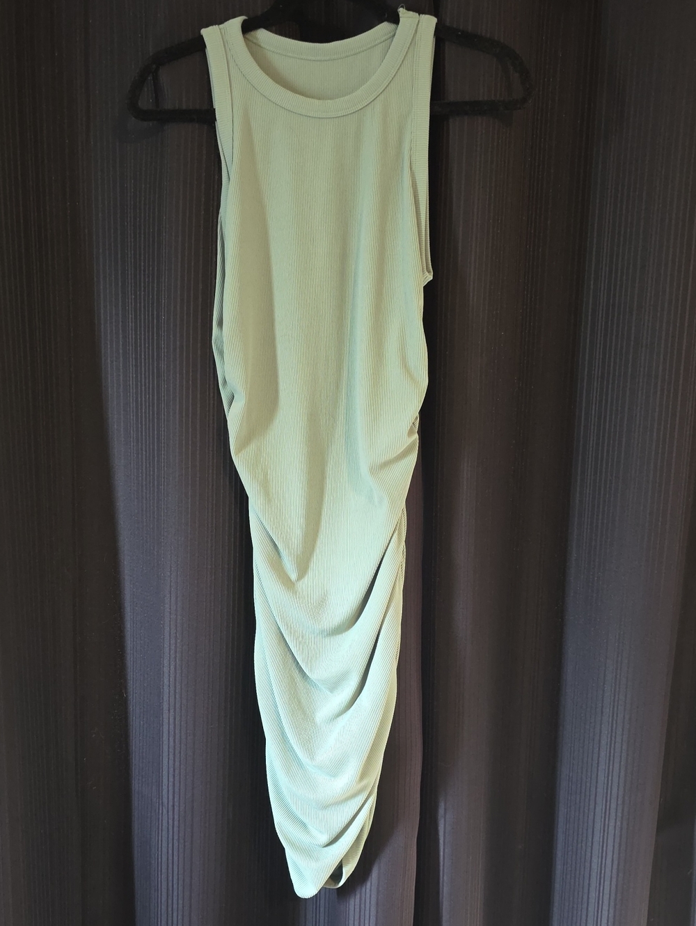 Sleek Mint Ruched Women’s Dress